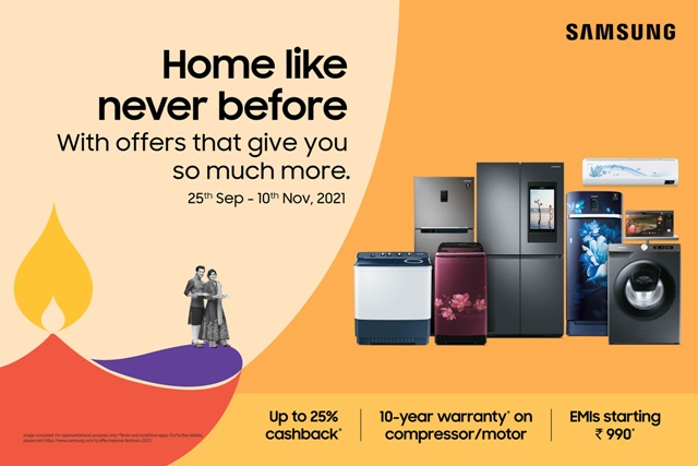 Make Your Home Festival Ready with Samsung’s ‘Big TV Festival’ & ‘Home Like Never Before’ Offers; Get Assured Gifts, Cashback & More