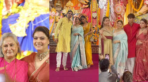 Kajol, Nysa Devgan and Jaya Bachchan Bring Traditional Elegance to Durga Puja Celebrations