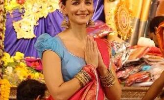 Kajol and Alia Bhatt Turn Mahanavami into a Celebration of Traditional Festive Fashion